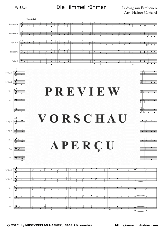 Produktgalerie: Seite 6 von 11 Die Himmel rühmen, , (Blechbläser Quintett)