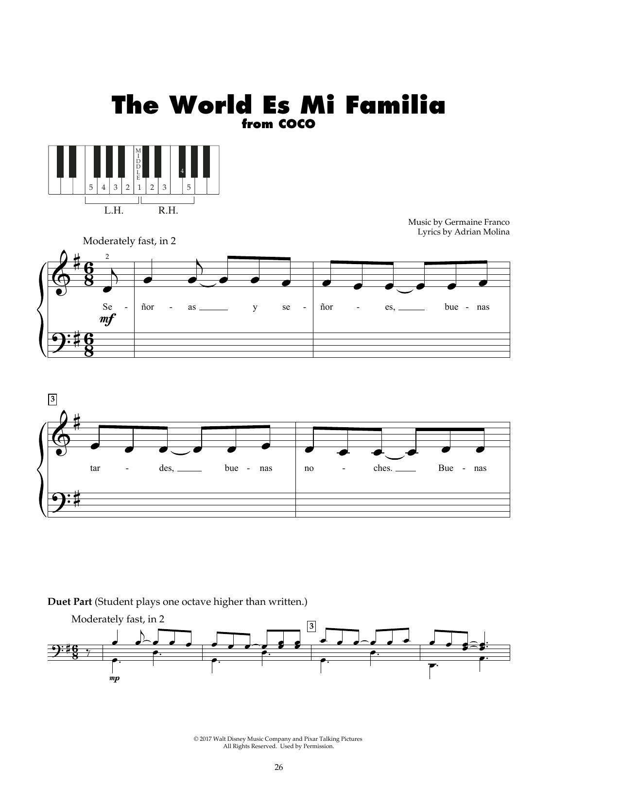 Produktbild zu: The World Es Mi Familia (from Coco)