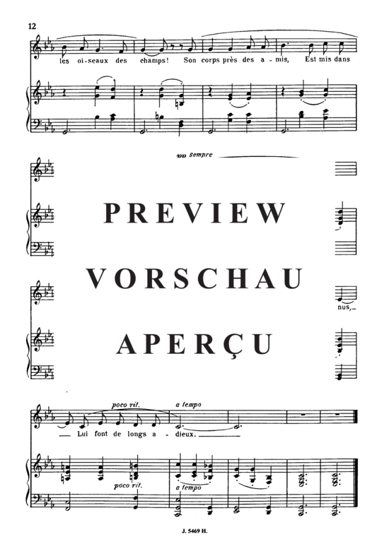 Product gallery: Page 6 of 6 Au cimetière Op.51 No.2, , Medium Voice and Piano
