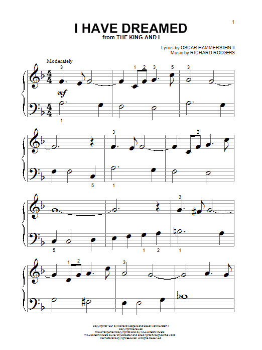 Produktgalerie: Seite 1 von 1 I Have Dreamed, Rodgers & Hammerstein, Klavier