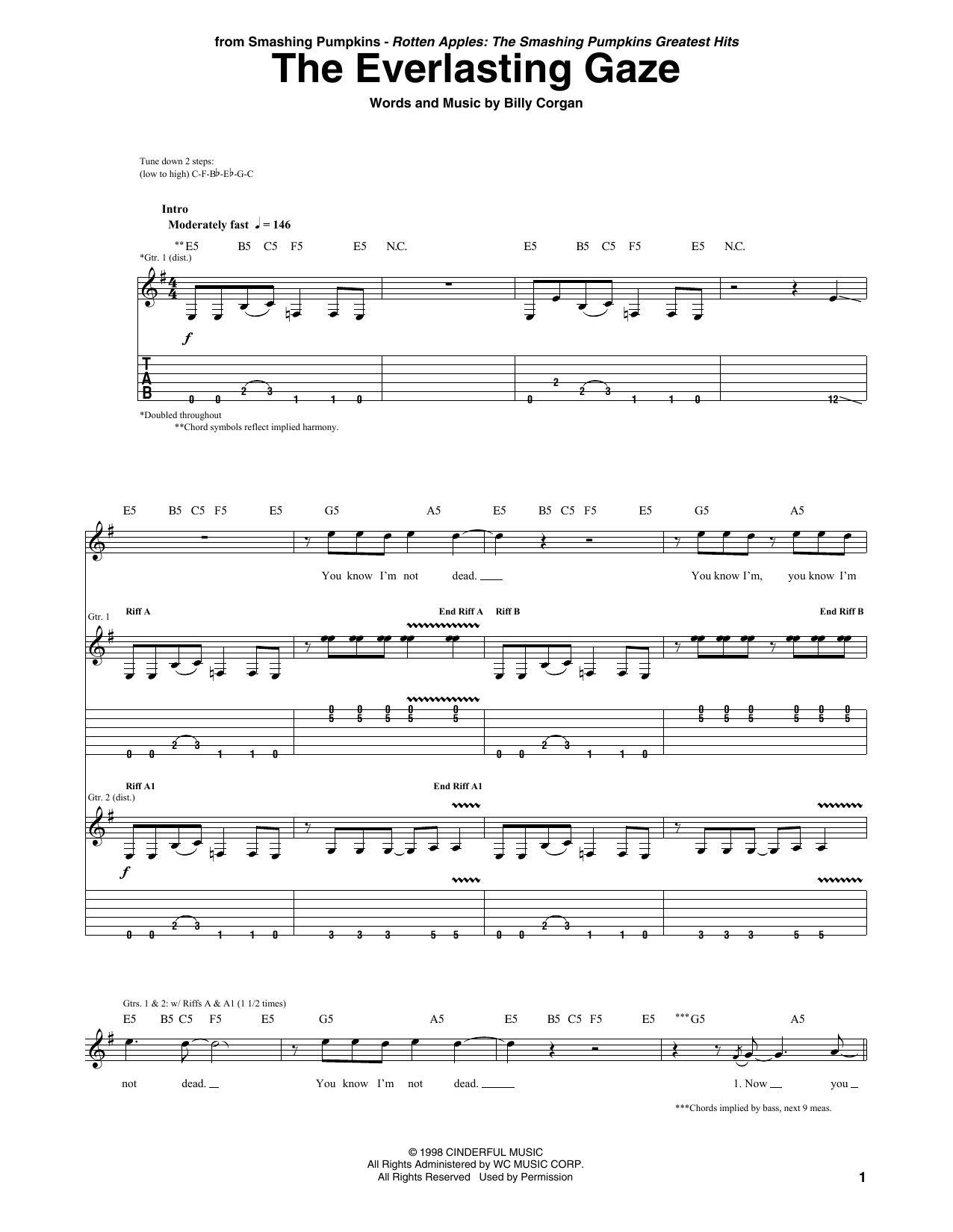 Produktgalerie: Seite 1 von 1 The Everlasting Gaze, The Smashing Pumpkins, Gitarre
