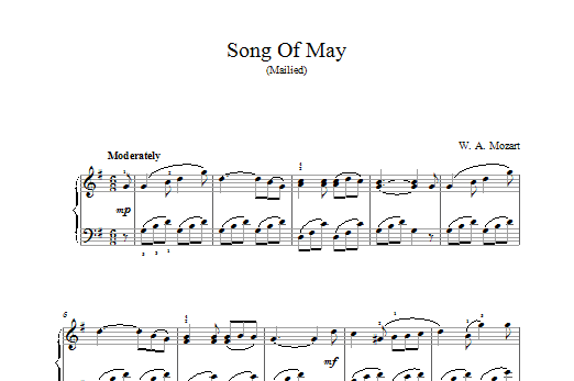 Product gallery: Page 1 of 1 Song Of May, Wolfgang Amadeus Mozart
