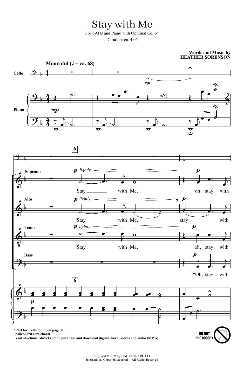 Produktgalerie: Seite 1 von 1 Stay With Me, Heather Sorenson, Chor
