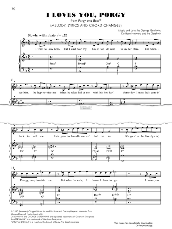 Product picture to: I Loves You, Porgy (from PORGY AND BESS®)