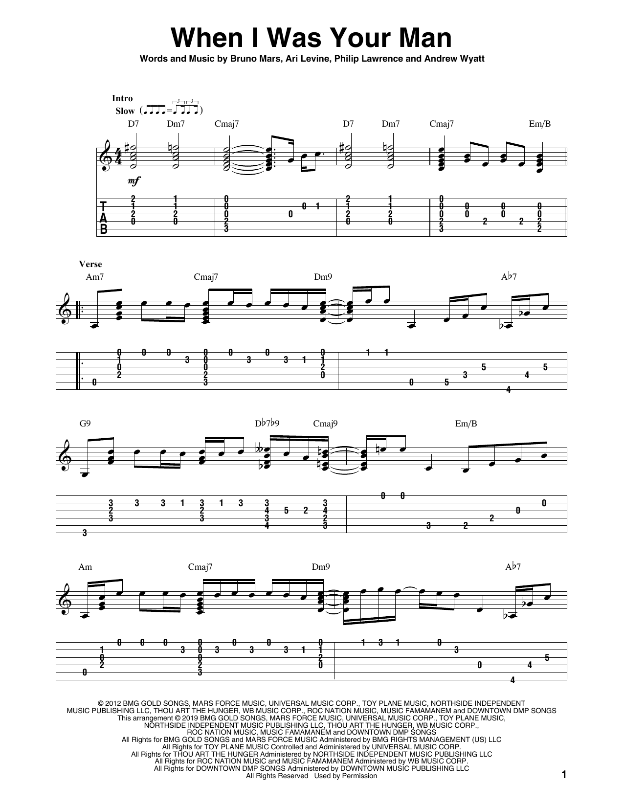 Product picture to: When I Was Your Man (arr. Bill LaFleur)