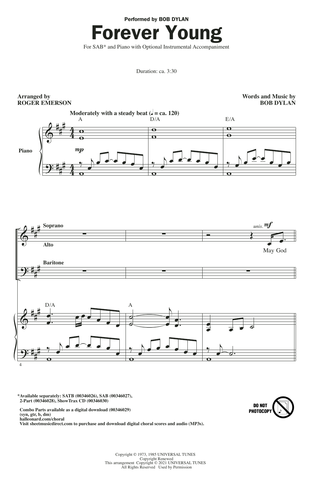 Produktbild zu: Forever Young (arr. Roger Emerson)