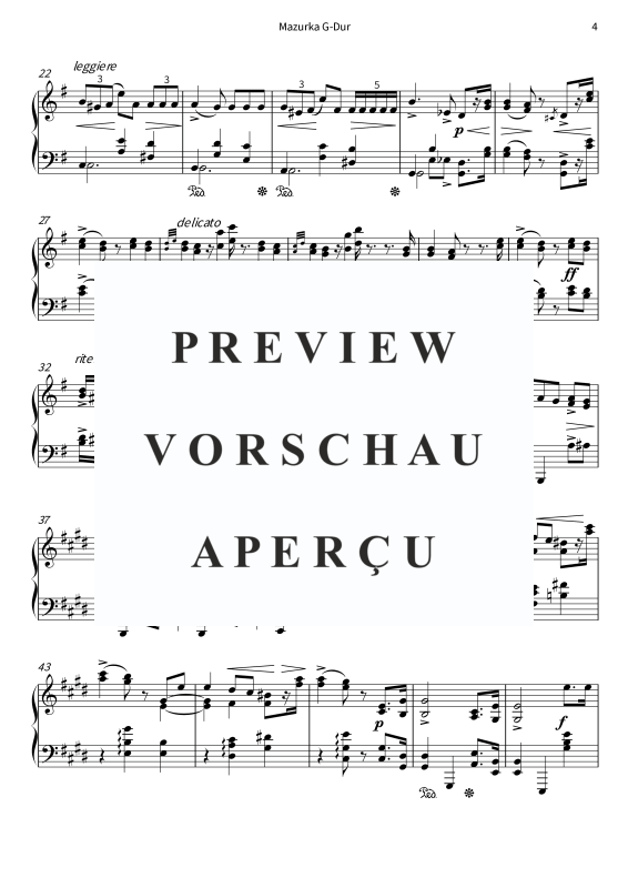 Product gallery: Page 6 of 7 Mazurka G-Dur - aus Soirées musicales op. 6 Nr. 5, , Solo Piano