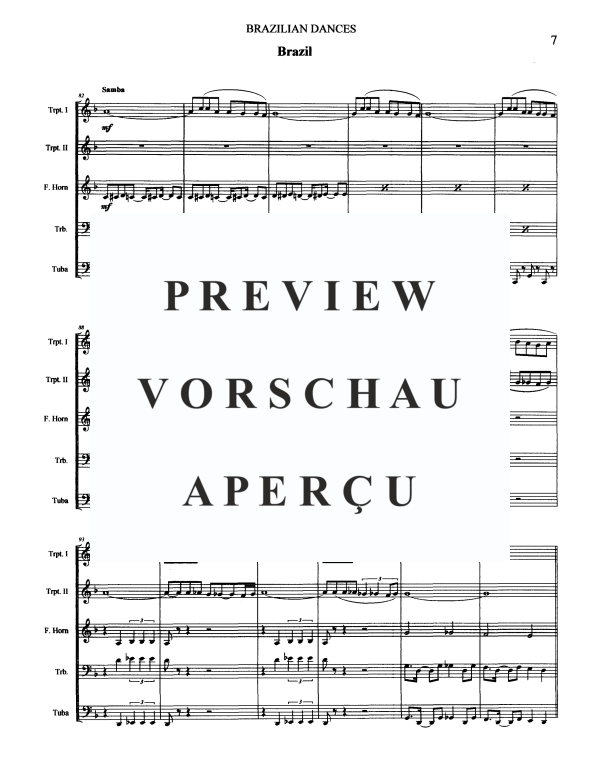 Produktgalerie: Seite 10 von 11 Brazilian Dances, , Blechbläserquintett