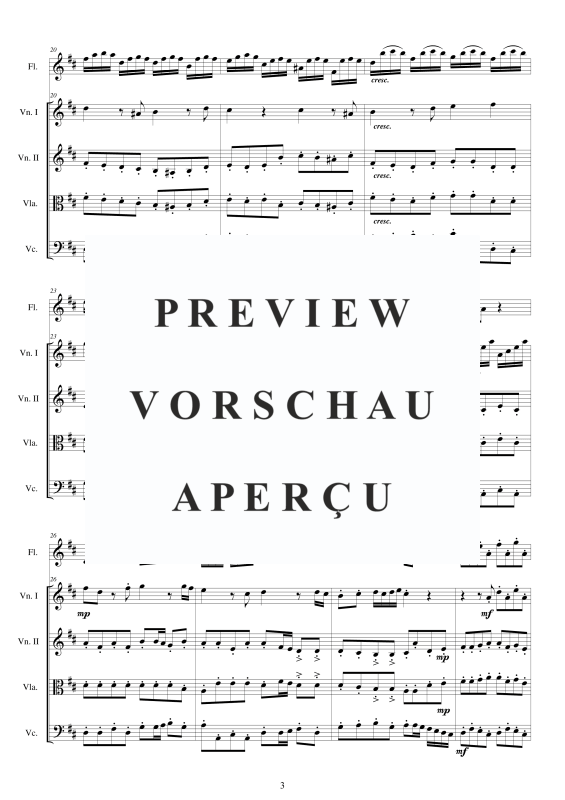 Produktgalerie: Seite 4 von 11 Concerto No.3 to 5 in D-Dur Op.5, , Querflöte Solo und Streicher Ensemble