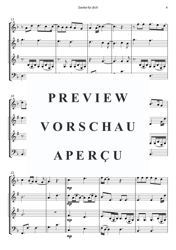 Produktgalerie: Seite 6 von 11 Danke für dich, Helene Fischer, (Holzbläser Quartett)