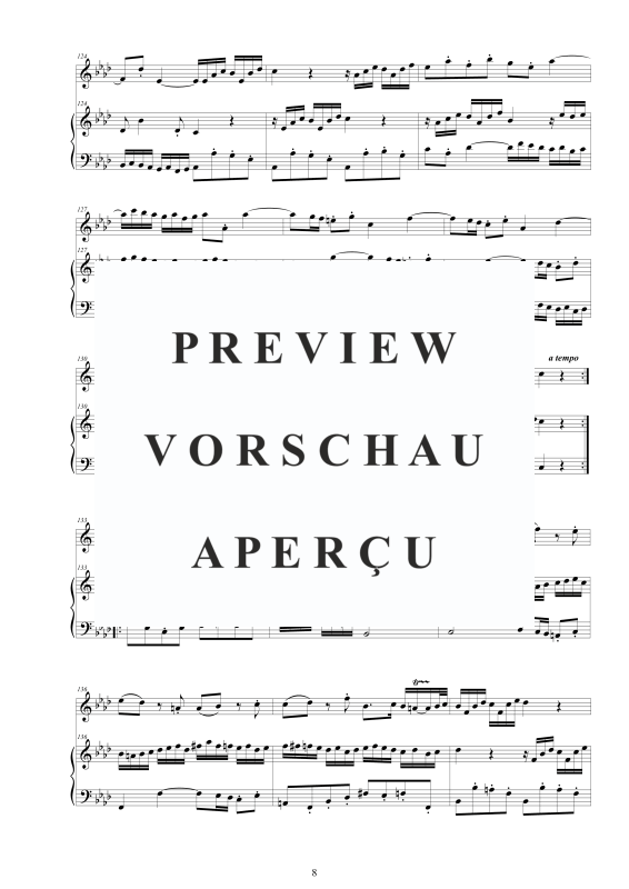 Produktgalerie: Seite 9 von 11 Flöten Sonate Nr. 5 in F-Moll BWV 1018, , Flöte und Cembalo/Klavier