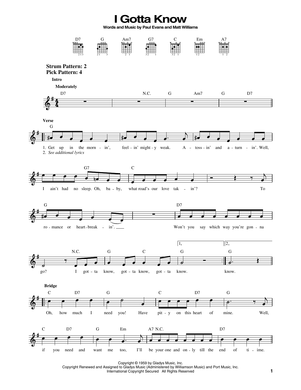 Produktgalerie: Seite 1 von 1 I Gotta Know, Elvis Presley, Gitarre