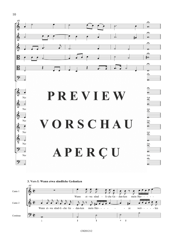 Produktgalerie: Seite 11 von 11 Nur in meines Jesu Wunden, , Gemischtes Ensemble SSATTB, 6 Violen und BC