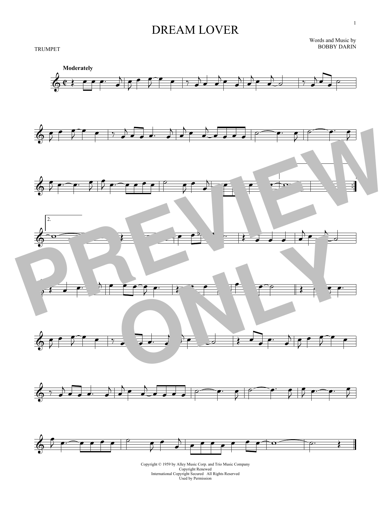 Produktgalerie: Seite 1 von 1 Dream Lover, Bobby Darin, Trompete