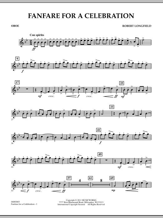 Produktgalerie: Seite 1 von 1 Fanfare For A Celebration - Oboe, Robert Longfield, Ensemble
