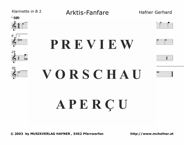 Product gallery: Page 5 of 8 Arktis-Fanfare, , (Clarinet Quintet)
