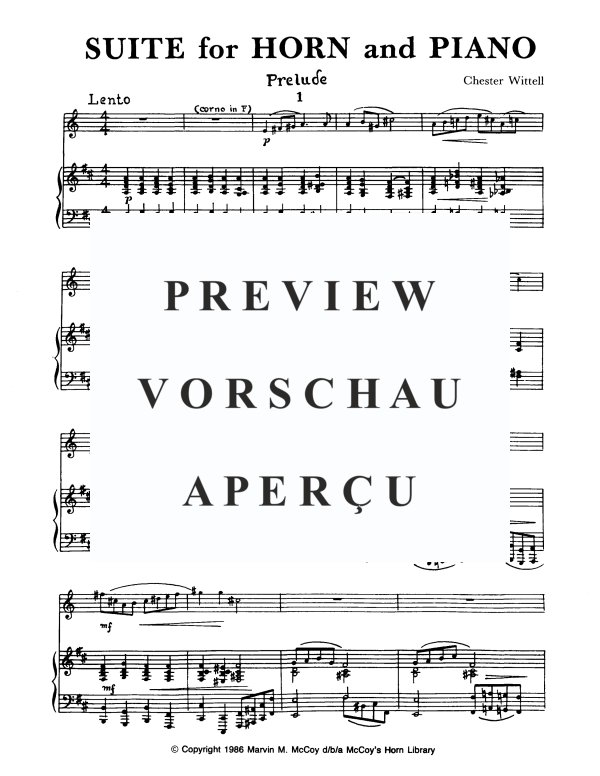 Produktgalerie: Seite 3 von 11 Suite, , Horn in F und Klavier