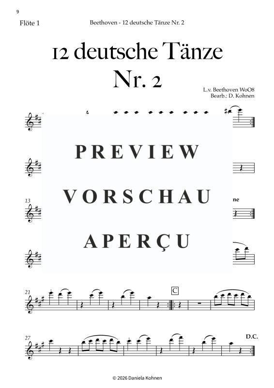 Produktgalerie: Seite 11 von 11 Deutscher Tanz Nr. 2, , Jugendkammerorchester
