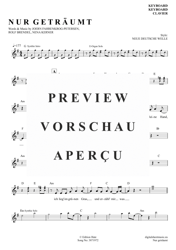 gallery: Nur geträumt, Nena, Keyboard