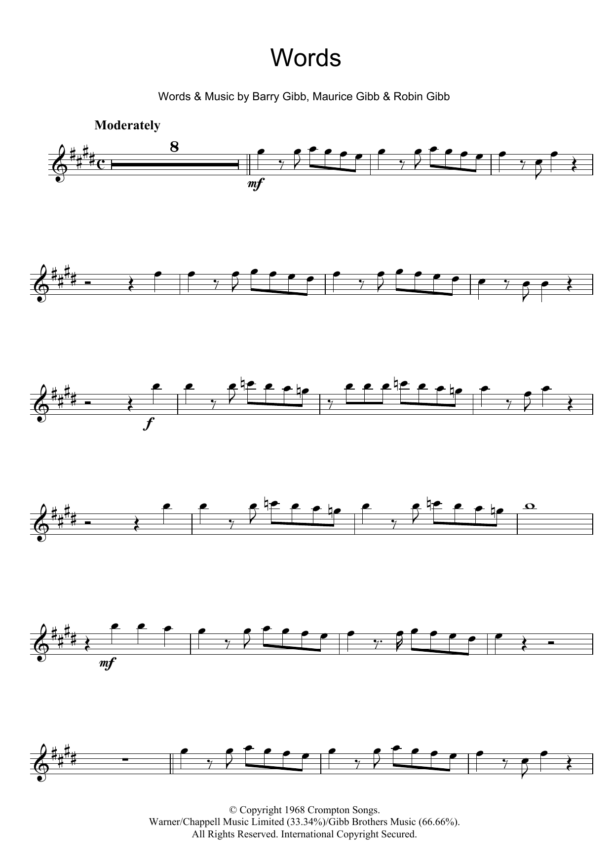 Product gallery: Page 1 of 1 Words, Bee Gees