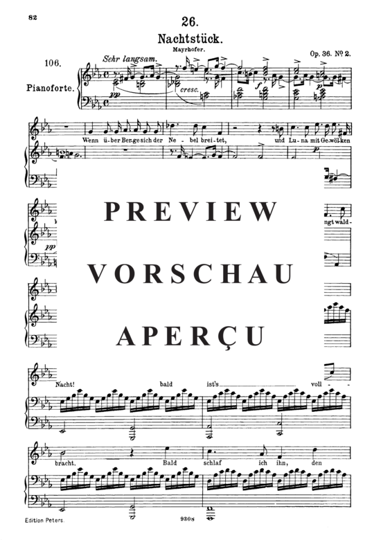 gallery: Nachstück D.672 , , (Gesang hoch + Klavier)