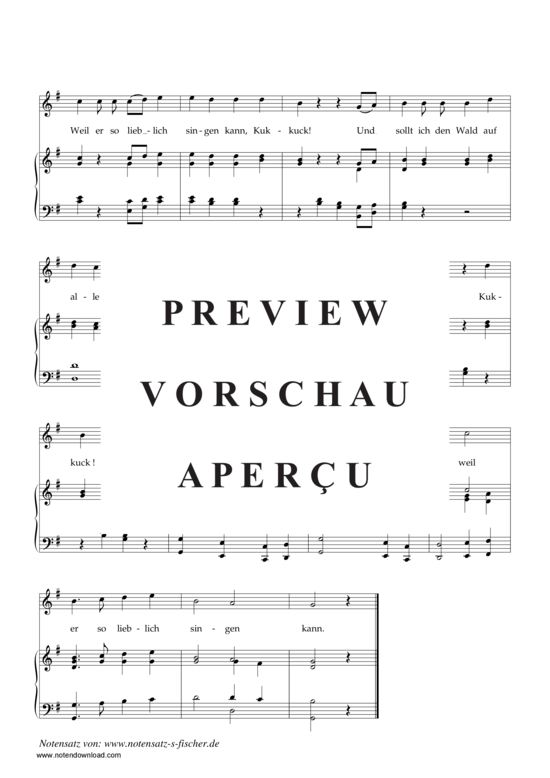 Product gallery: Page 3 of 3 Der Kuckuck , , Piano and Voice