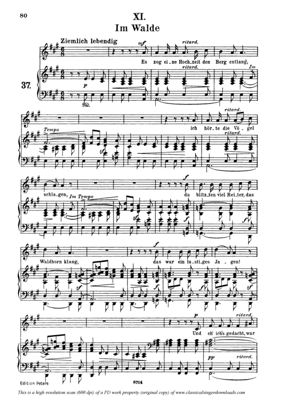 Product picture to: Im Walde, Op.39 No.11Robert Schumann