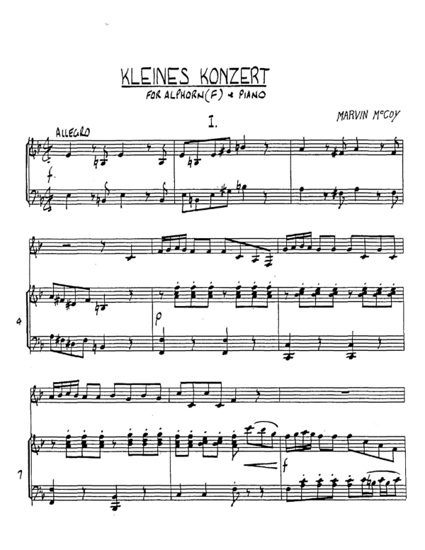 Produktgalerie: Seite 1 von 11 Kleines Konzert, , Alphorn in F und Klavier