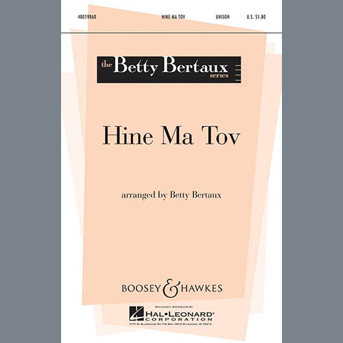 cover: Hine Ma Tov, Betty Bertaux, Chor