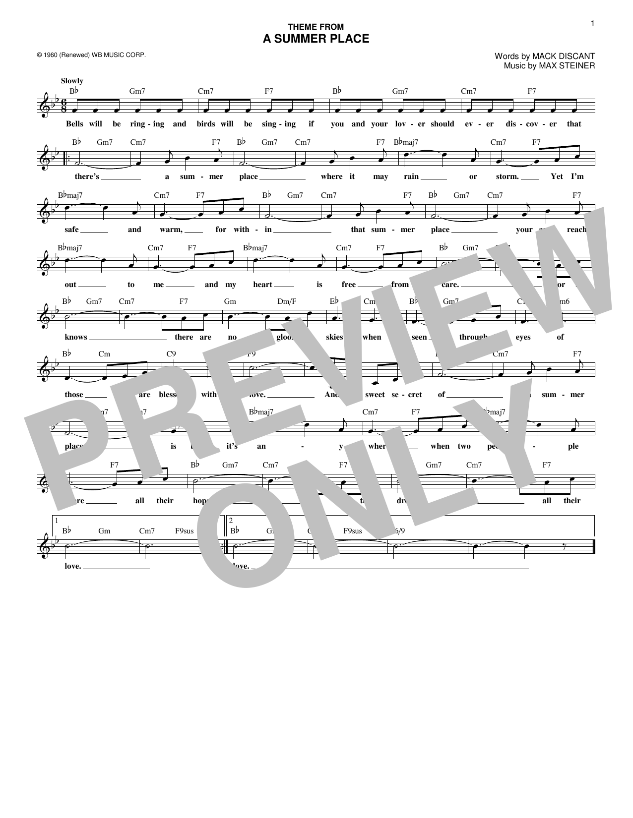 Produktbild zu: (Theme From) A Summer Place