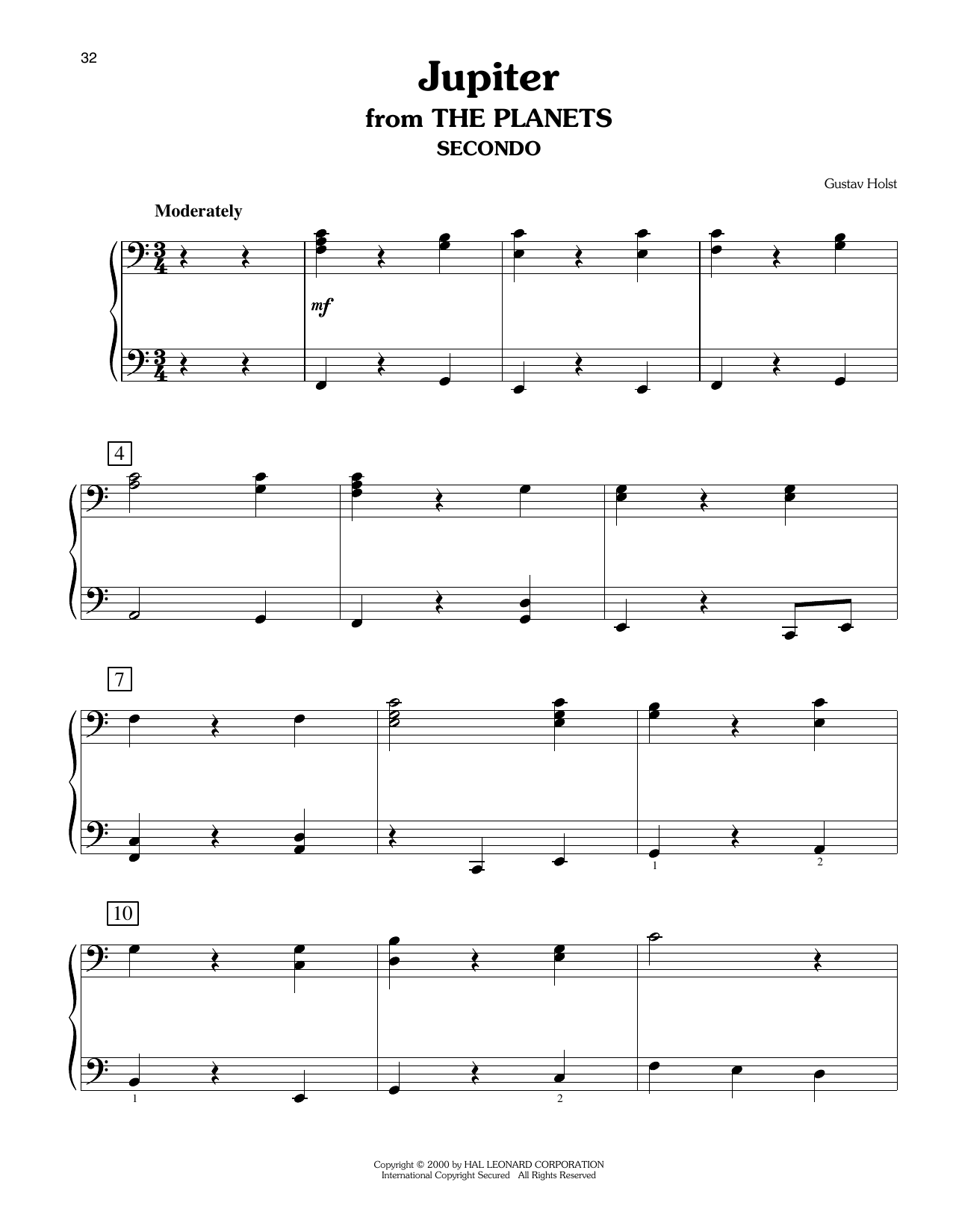 Produktgalerie: Seite 1 von 1 Jupiter (arr. Carol Klose), Gustav Holst, Klavier