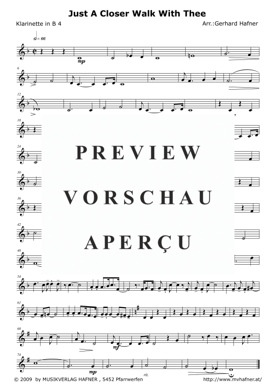 Product gallery: Page 9 of 9 Just A Closer Walk With Thee, , (Clarinet Quintet)