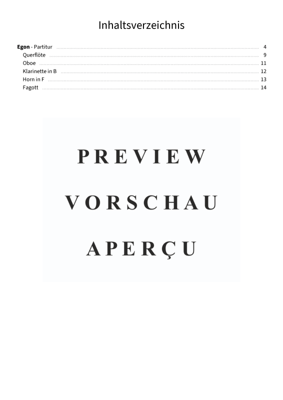Produktgalerie: Seite 5 von 11 Egon - Schwungvoller Tango-Schlager, , Holzbläse Quintett