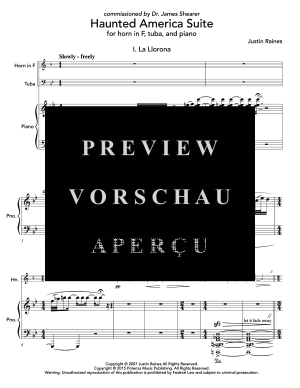 Produktgalerie: Seite 7 von 11 Haunted America Suite, , (Horn in F, Tuba und Klavier)
