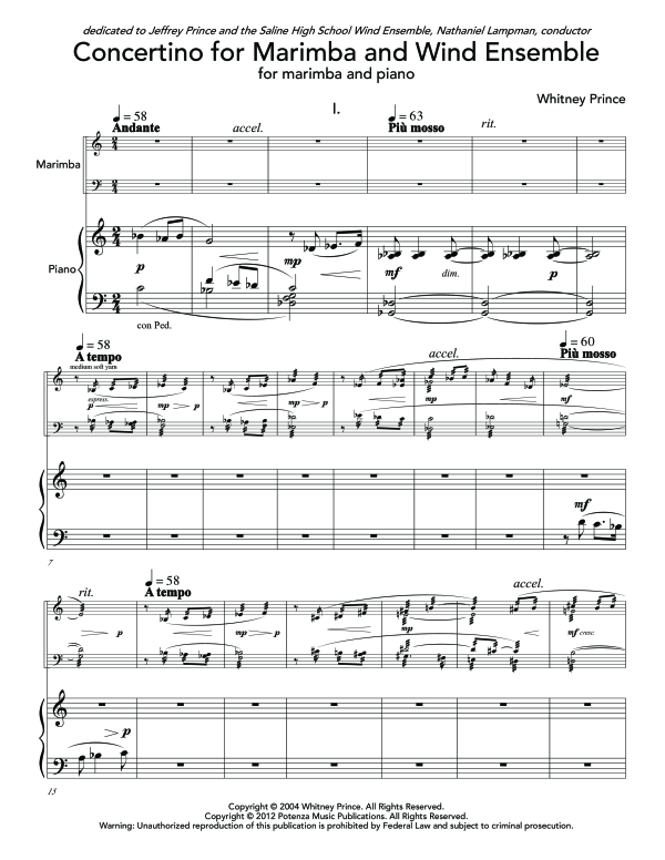 Produktgalerie: Seite 1 von 11 Concertino, , (Duo Marimba und Klavier)