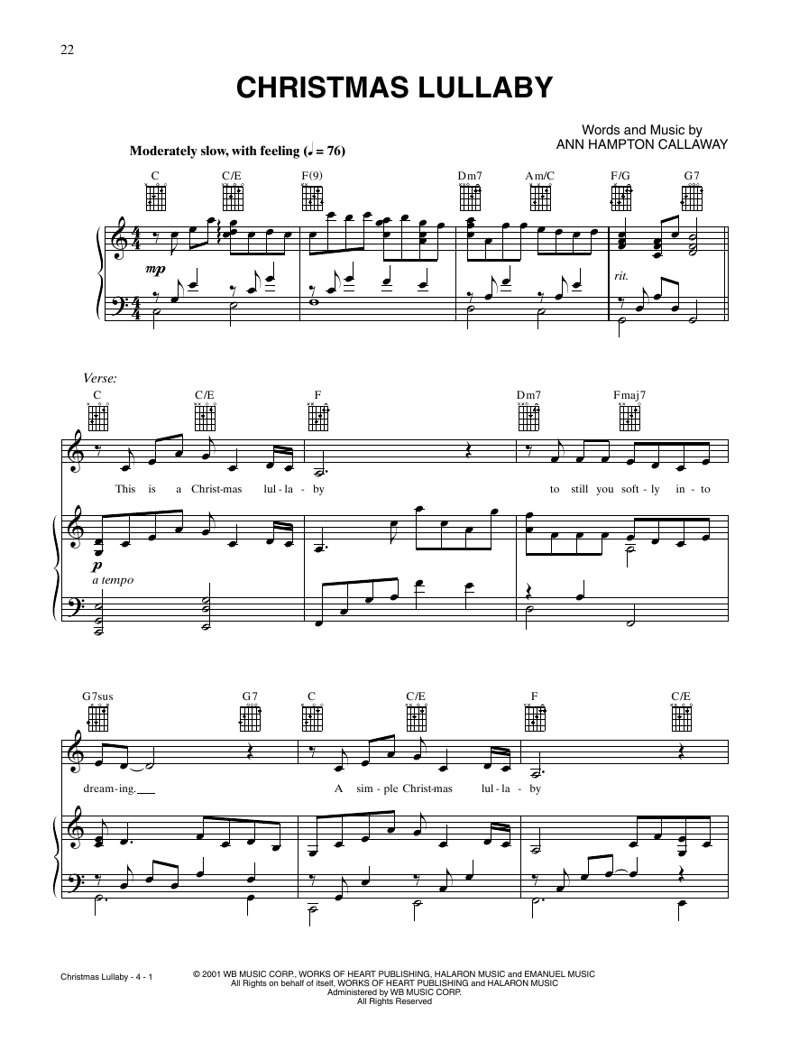 Product picture to: Christmas Lullaby