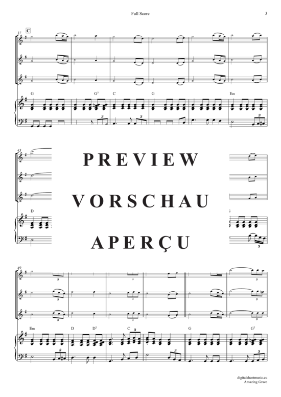 Product gallery: Page 4 of 21 Amazing Grace , Presley, Elvis, (flute trio + piano)