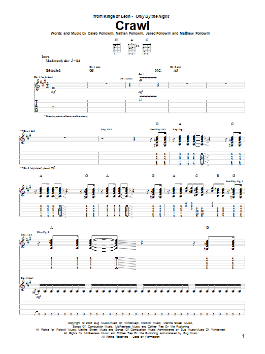 Product gallery: Page 1 of 1 Crawl, Kings Of Leon
