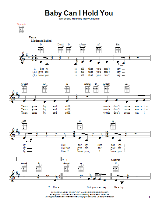 Product gallery: Page 1 of 1 Baby Can I Hold You, Tracy Chapman