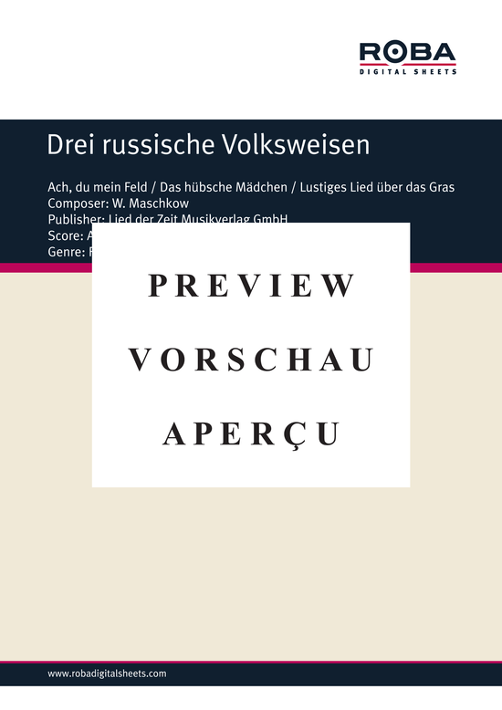 gallery: Drei russische Volksweisen  , , (Akkordeon)