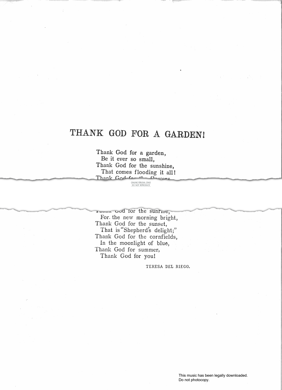 Product picture to: Thank God For A Garden