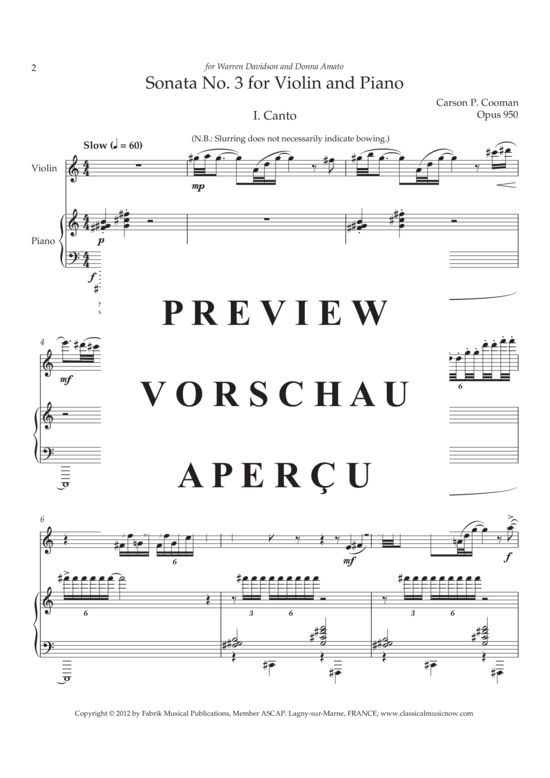 Product gallery: Page 3 of 21 Sonata no. III for violin and piano , , (violin + piano)