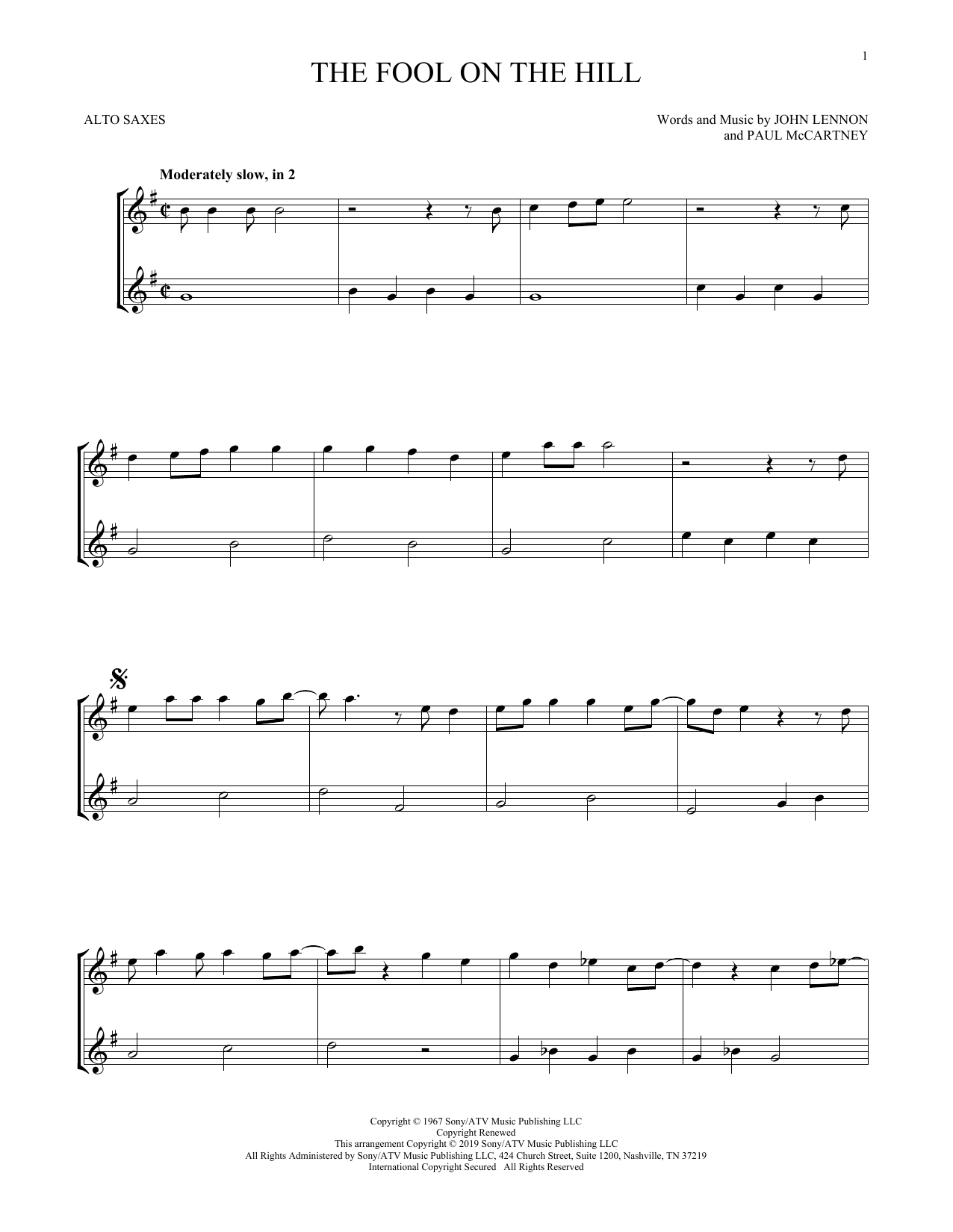 Product gallery: Page 1 of 1 The Fool On The Hill, The Beatles