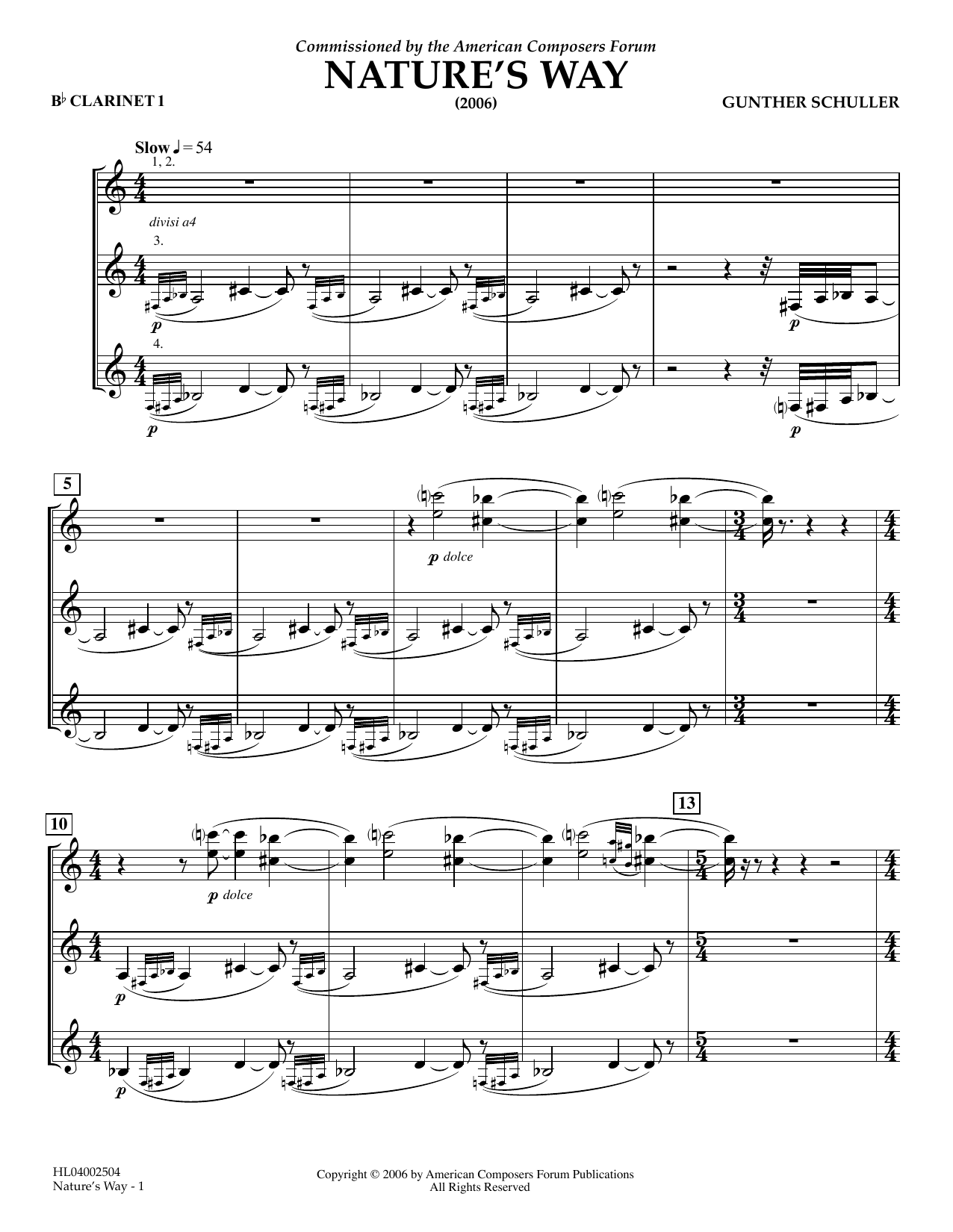 Product picture to: Nature's Way - Bb Clarinet 1