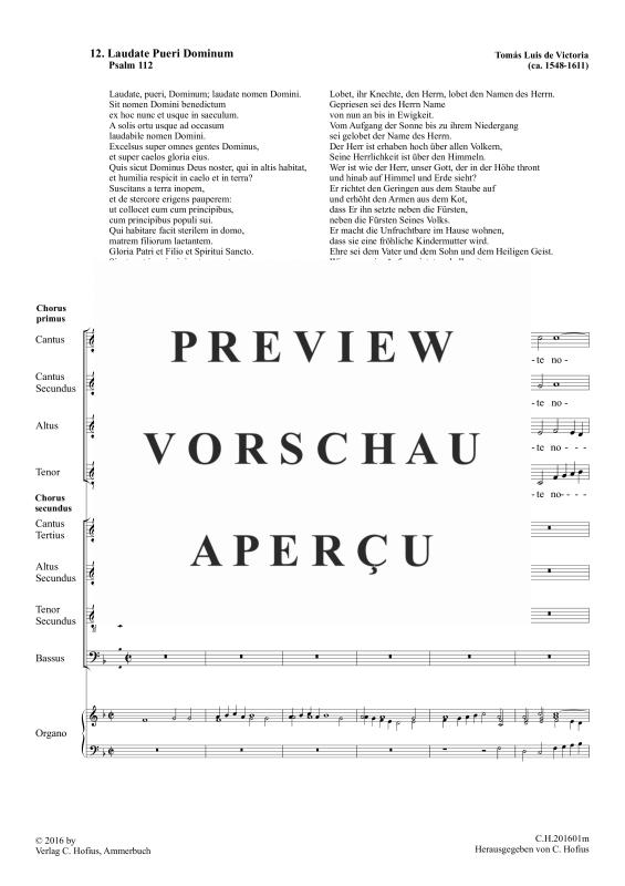 gallery: Laudate Pueri Dominum (Psalm 112), , Gemischter Chor 8-stimmig und BC