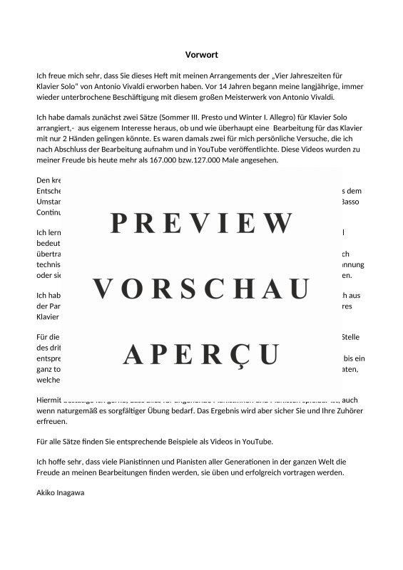 Produktgalerie: Seite 4 von 11 Four Seasons complete (12 movements), Inagawa, Akiko, Klavier Solo