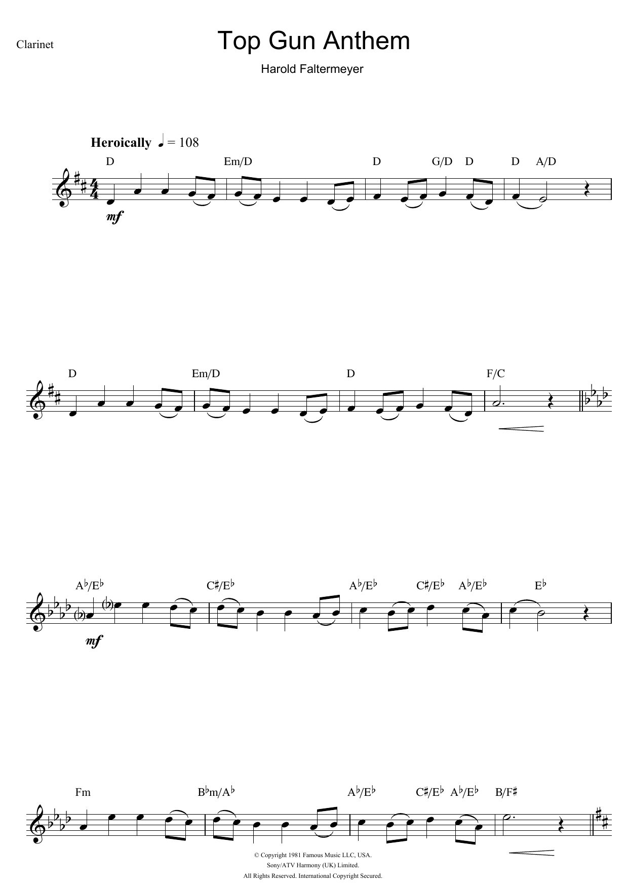 Product gallery: Page 1 of 1 Top Gun (Anthem), Harold Faltermeyer