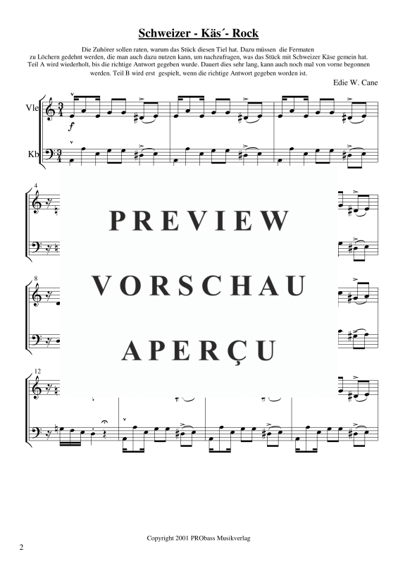 gallery: Schweizer-Käs´-Rock, , Violine und Kontrabass