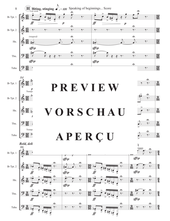 Produktgalerie: Seite 10 von 21 Speaking of Beginnings... , , (Blechbläser Quintett)