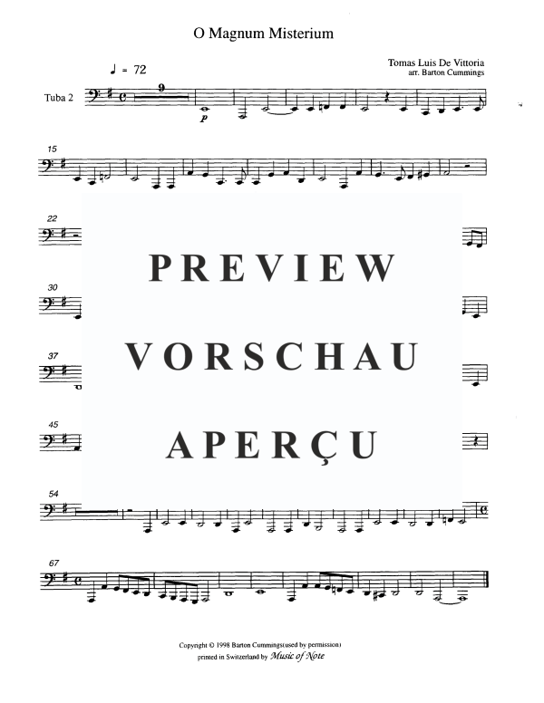 Produktgalerie: Seite 10 von 10 O Magnum Mysterium, , Tuba Quartett EETT